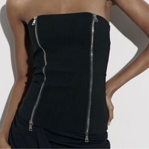 Zara Black Strapless Top